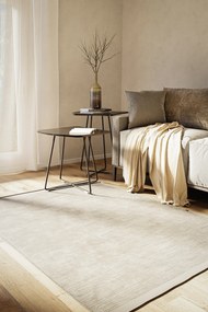 My Flair, Kusový koberec Wooly Oasis natur štvorec, 160x160, šedá, chodba / predsieň