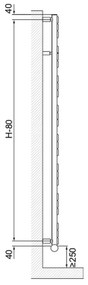Cordivari Kelly 5010 electric - Radiátor elektrický s digitálnym ECO termostatom 1312x500 mm pravý, biela 3581726100173