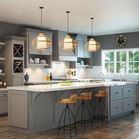 Immax 08256L - Luster na lanku PINCHOS 1xE27/40W/230V pr. 40 cm bambus