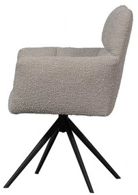 Béžové čalúnené jedálenské kreslo Vinny – WOOOD