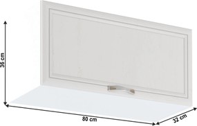 Horná kuchynská skrinka Sicilia G80K - biela / sosna Andersen