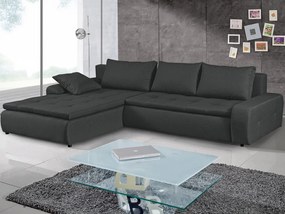 Rohová sedacia súprava Galileo, antracitová látka