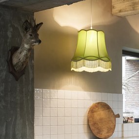 Retro závesné svietidlo zelené 45 cm - Granny
