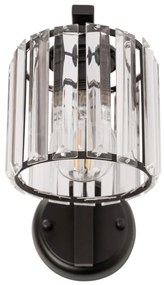 Nástenná lampa Bodil APP-512 1W čierna / kryštál