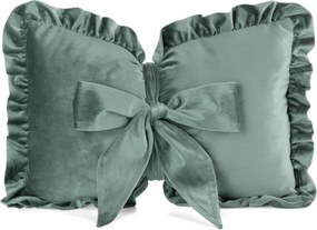 DEKORAČNÝ VANKÚŠ KOKARDA2 45X55 CM MÄTOVÁ