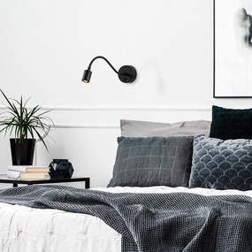 Čierne LED nástenné svietidlo Reading – Opviq lights