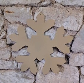 DECOLED 2D Kovová snehová vločka zlatá priemer 30 cm