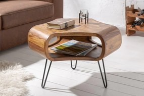 Dizajnový konferenčný stolík Lorelei, 70 cm, sheesham