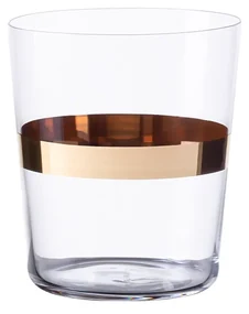 Poháre Tumbler s pruhom v zlatej farbe 440 ml set 6 ks - 21st Century Glas Lunasol META Glass - 322174