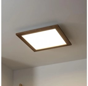 Brilagi -LED Stropné svietidlo SLIMFRAME WOOD LED/36W/230V 49,5x49,5 cm tm.hnedá