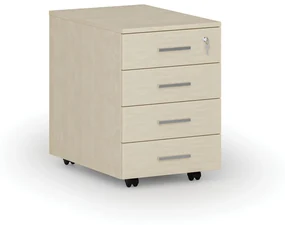 Kancelársky mobilný kontajner PRIMO WOOD, 4 zásuvky, breza
