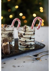 Pohárik na pitie s čiernymi stromčekmi Black&White X-Mas - Ø 7*9 cm / 230 ml