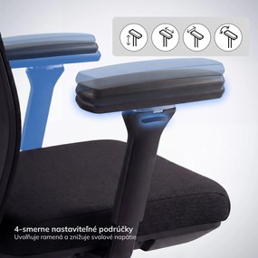 Ergonomická kancelárska stolička čierna so sieťovinou VECTOR