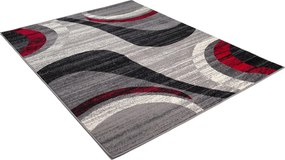 Kusový koberec TAPIS Grace - šedý/červený