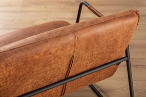 Retro kreslo Mustang Lounger hnedé