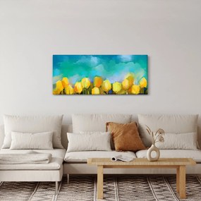 Obraz žltých tulipánov (120x50 cm)