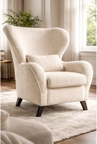 Béžové kreslo ušiak Miuform Miuf