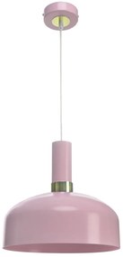 Závesné svietidlo Malmo, 1x ružové kovové tienidlo, p/g
