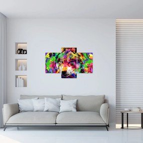 Obraz - Vlk s graffiti (90x60 cm)