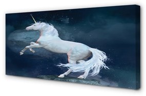 Obraz canvas Unicorn planét sky 120x60 cm