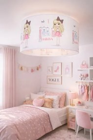 Detské stropné svietidlo GIRLS VIBES 1xE27/60W/230V priemer 40 cm Milujem módu