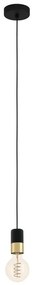 Eglo 31075 - Luster na lanku CALARI 1xE27/40W/230V čierna/zlatá