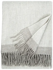 Vlnená deka Rauha 130x180, bílo-béžová