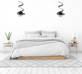 Toolight - LED nástenná lampa SPRING UP APP829-W, čierna matná, OSW-09181