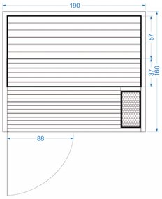 Hanscraft Fínska sauna ACE 190 Osika