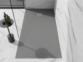 Mexen Stone+, obdĺžniková vanička z minerálneho kompozitu 160 x 100 cm, šedá-betónová, 44611016