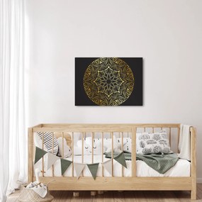 Obraz zlaté abstrakcie (70x50 cm)