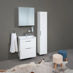 Mereo Mereo, Vigo, kúpeľňová skrinka s keramickým umývadlom 81 cm, biela, dub, MER-CN312