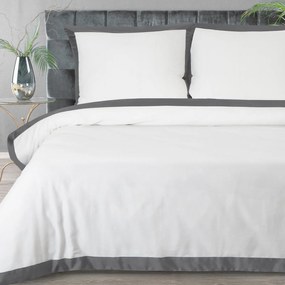 SATÉNOVÉ OBLIEČKY LAURA 160X200 CM, 2 KS 70X80 CM BIELE