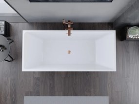 Mexen Lita, voľne stojaca vaňa 170 x 75 cm, biela, medený prepad, 52121707500-65