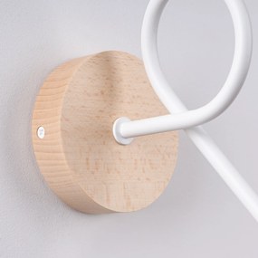 Nástenné svietidlo Ember 1, drevené telo svietidla, w