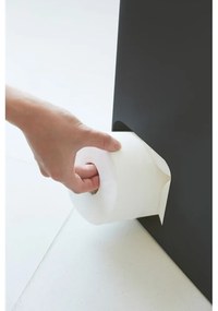 Čierny kovový zásobník na toaletný papier Yamazaki Tower