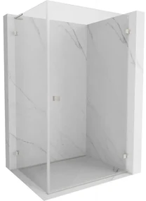 Mexen Lunar-B L výklopný sprchový kút pravý 100 x 70 cm, číre sklo, brúsená oceľ, 832L-100-070-97-00-P