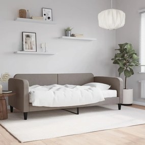 Denná posteľ s matracom sivohnedá 90x200 cm látka 3196801