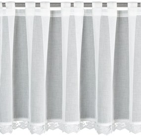 EUROFIRANY KRÁTKA ZÁCLONA NA PÚTKACH SUZAN 150X70 CM BIELA