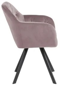 LOLA BLACK otočná stolička Ružová