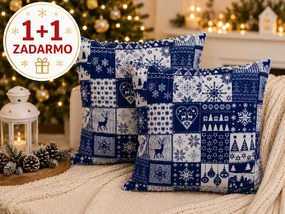 INTERMEDIC SK Obliečka na vankúš Modrá kocka 40x40 cm – 1+1 ZADARMO