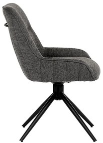 BONTEC Jedálenská stolička, sivá, látka, HC-535 GREY2 Farba: Šedá
