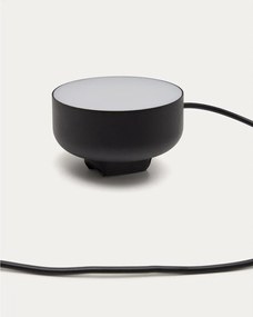 Čierne kovové LED nástenné svietidlo so stmievačom do zásuvky Orey – Kave Home