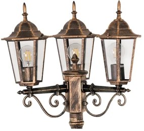 Vonkajšia lampa 3xE27/20W/230V IP43 2,58 m patina