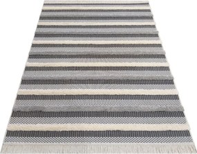 DY Sivý pruhovaný koberec Deli 03 Rozmer: 120x170 cm