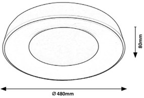 Rabalux - LED Stmievateľné stropné svietidlo LED/38W/230V biela + DO 3000-6500K