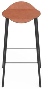Koňakovohnedá kožená barová stolička Flamingo Bull – LIND DNA