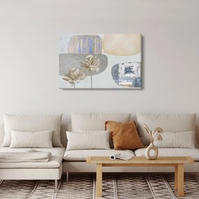 Obraz - Maľba s kvetmi a textúrami (90x60 cm)