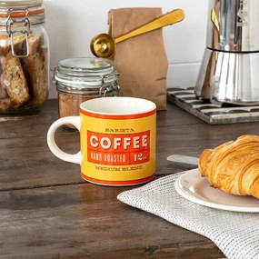 Červený/krémový keramický hrnček 350 ml Barista – Rex London