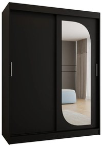 Šatníková skriňa 150 cm Lulu (čierna). Akcia -20%. Vlastná spoľahlivá doprava až k Vám domov. 1125975